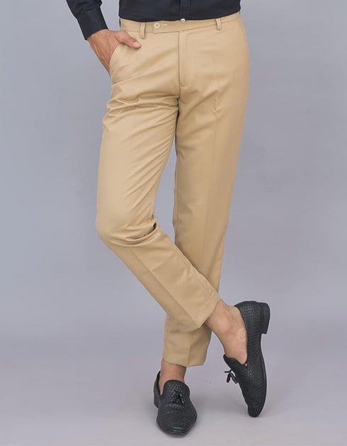 Men's Khakhi Premium Pant Suiting Stuff Export Quality